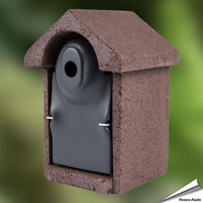 Nistkasten Holzbeton | braun | 28mm Einflugloch | Alles für Vögel