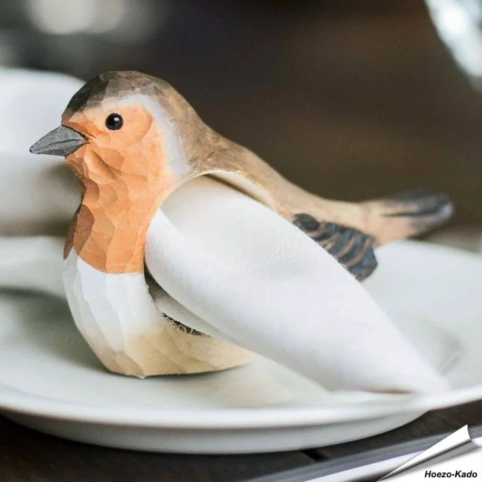 Holz-Serviettenring - Rotkehlchen | Alles für Vögel