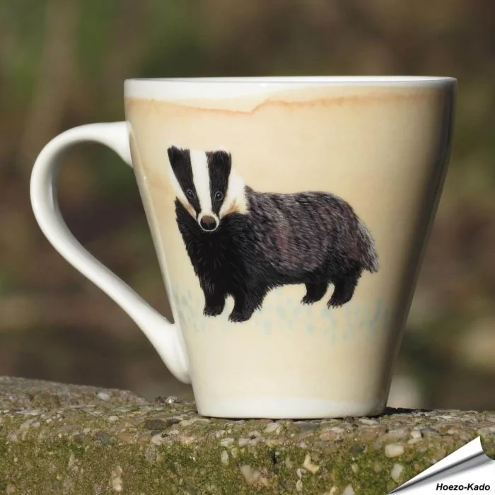 Kaffeetasse mit Naturmotiv | Dachs | Künstlerin Myrte