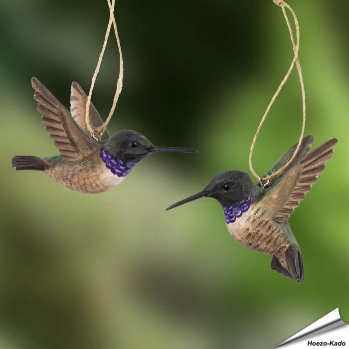 Schwarzkinnkolibris (Archilochus alexandri) | Handgeschnitzt | Online bei Alles für Vögel