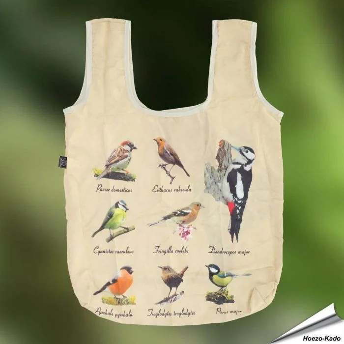 Stilvolle faltbare Einkaufstasche mit Vogelmotiv ✔️ robust, geräumig & leicht ✔️ Ideal für Einkäufe, Strand & Alltag ➤ Jetzt bei Alles für Vögel bestellen!