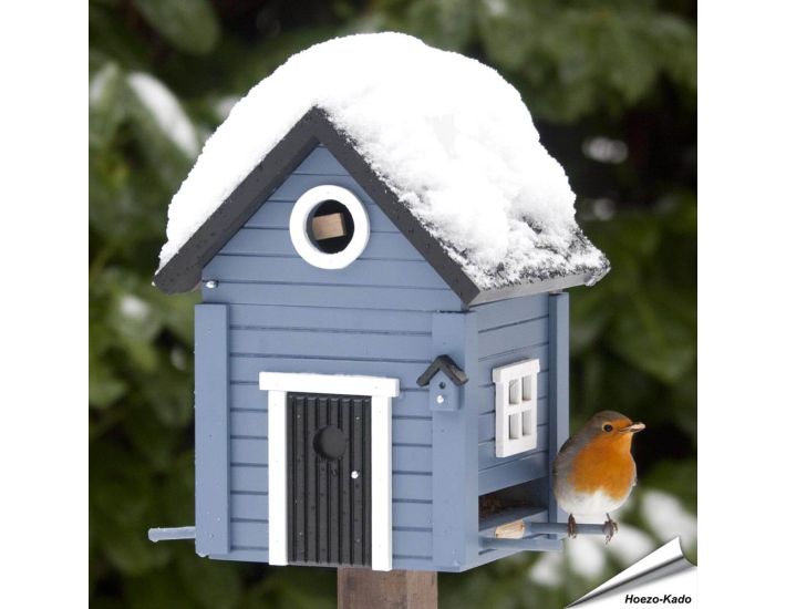 Wildlife-Garten Nistkasten & Futterhaus In Blau-weiß – Multifunktion Für Vögel
