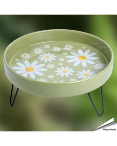 Frostbeständige Wassertränke für Gartenvögel aus Keramik ✔️ Mit stabilem, pulverbeschichtetem Metallständer ✔️ Für Garten, Terrasse oder Balkon ✔️ Bestelle jetzt im Alles für Vögel Shop