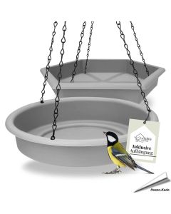 Futtertisch und Wassertränke für Wildvögel zum aufhängen - www.allesfuervoegel.de