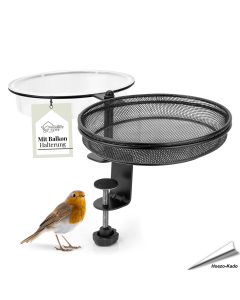 Balkon Futterschale und Wasserschale für Vögel - www.allesfuervoegel.de