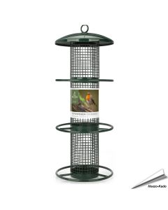 Metall-Futterspender für Erdnüsse - 350mm (grün) - www.allesfuervoegel.de