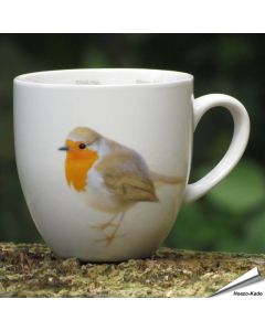 Porzellantasse mit Rotkehlchen-Motiv - für Vogelliebhaber - www.allesfuervoegel.de
