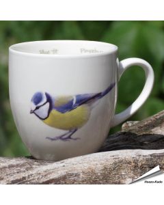 Porzellantasse mit Blaumeisen - Zeichnung