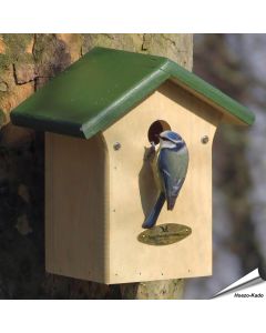 Nistkasten aus Holz mit Einflugöffnung 28mm ✔️ Komplett aus Holz (FSC 100%) ✔️ Geeignet für Blaumeisen und andere kleine Meisenarten ✔️ Kaufe bei Alles für Vögel