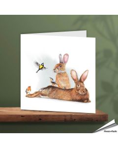 Grußkarte - Mit Wildtiermotiven - Von Hand gezeichnet - www.hoezo-kado.de