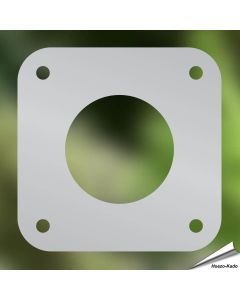 Sicherungsschild für Nistkästen aus rostfreiem Stahl ✔️ Verkleinert die Einflugöffnung auf 32mm ✔️ Schützt vor Spechten ✔️ Geeignet für Kohlmeisen, Kleiber, Feldsperlinge ✔️ Bestelle online bei Alles für Vögel