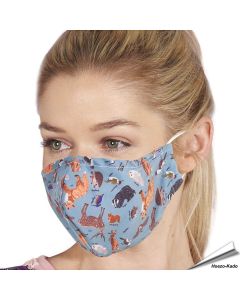 Mondkapje Bosdieren print - Wasbaar - Neusstrip
