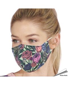 Wiederverwendbarer Mundschutz - Pfingstrosen Motiv