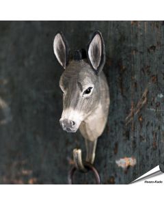 Handgefertigter Kleiderhaken mit Esel-Motiv ✔️ Mit ungiftigen Farben naturgetreu bemalt ✔️ Tragkraft: 10 kg ✔️ Originelles Geschenk für Vogel- und Naturliebhaber ➤ Bestelle online bei Alles für Vögel