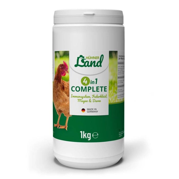 4in1 Complete für Hühner und Wachteln ✔️ Fördert Immunsystem, Federkleid, Magen & Darm ✔️ Speziell für Geflügel entwickelt ➤ Kaufen bei www.allesfuervoegel.de