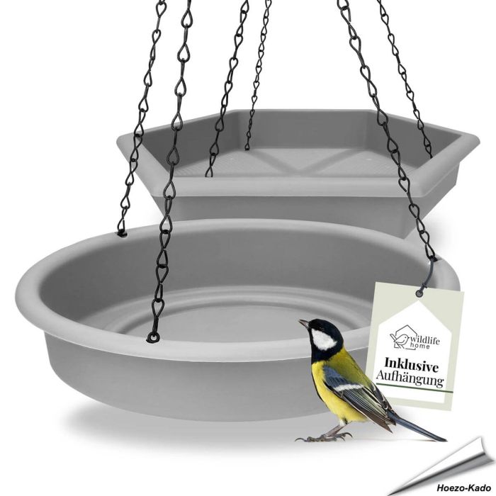 Futtertisch und Wassertränke für Wildvögel zum aufhängen - www.allesfuervoegel.de