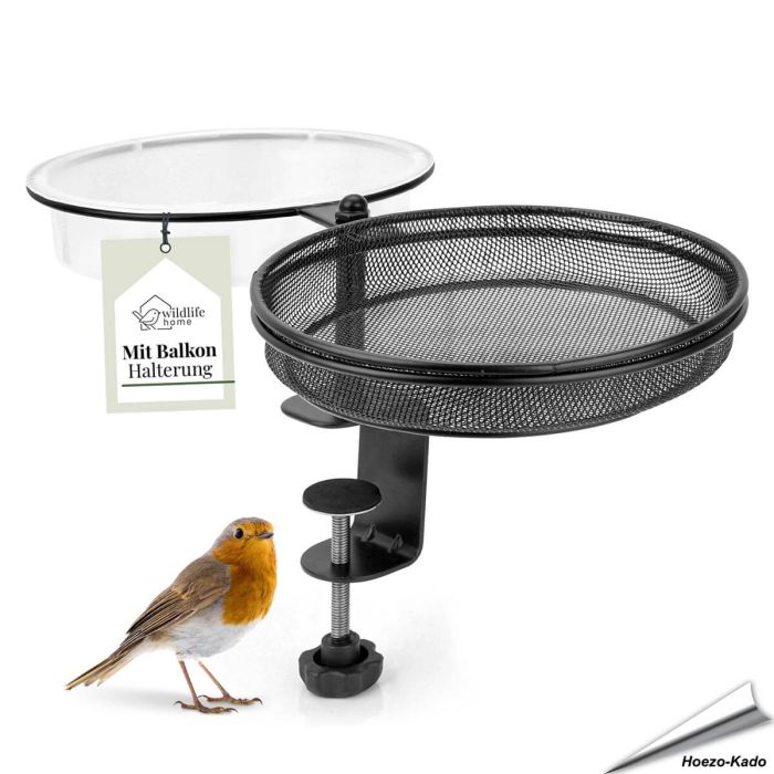 Balkon Futterschale und Wasserschale für Vögel - www.allesfuervoegel.de
