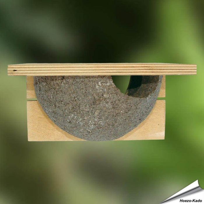 Nisthilfe für Mehlschwalben aus Holz / Holzbeton ✓ Schalenförmig - einfache Montage an Fassaden ✓ Empfohlen von u.a. NABU und LBV ✓ Kaufen bei Alles für Vögel