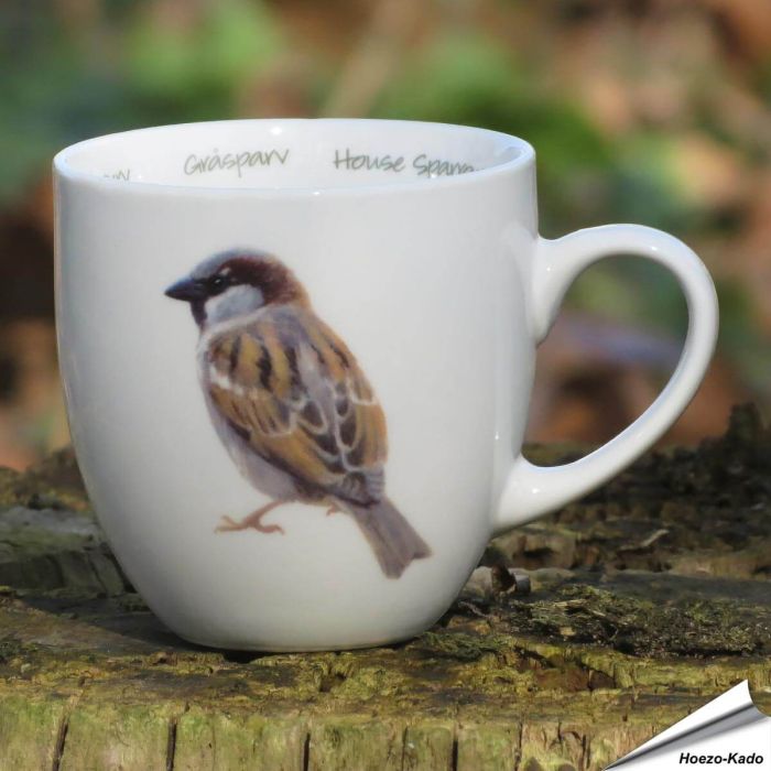 Kaffeetasse aus Porzellan mit Haussperling Motiv kaufen?