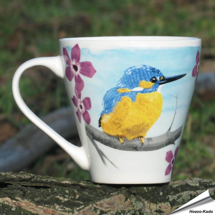 Kaffeetasse mit Eisvogel - Motiv | Naturmotiv | By Myrte