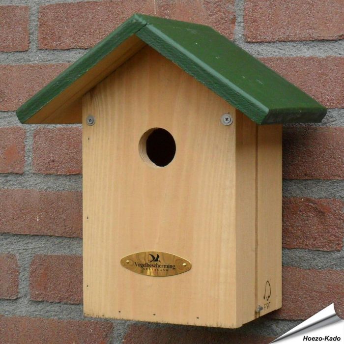 Nistkasten aus Holz mit Einflugöffnung 34mm ✔️ Komplett aus Holz (FSC 100%) ✔️ Geeignet für Haussperlinge und andere kleine Vogelarten ✔️ Kaufe bei Alles für Vögel