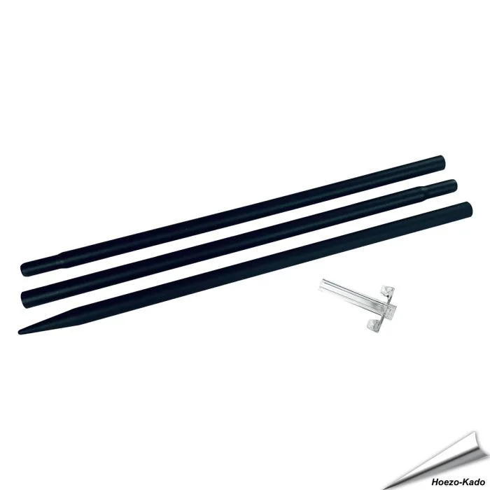 Pfahl aus Aluminium | Geeignet für Futtersäulen | schwarz