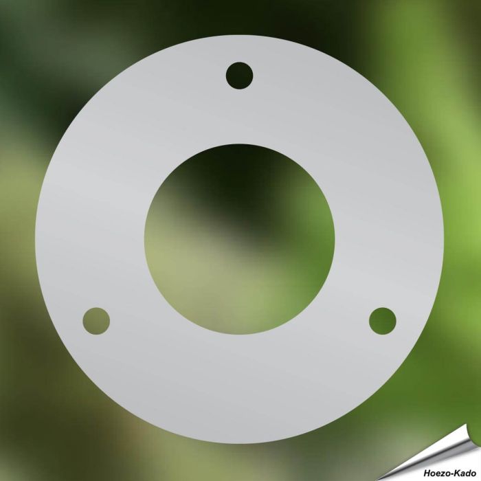 Sicherungsschild rund für Nistkästen aus rostfreiem Stahl ✔️ Verkleinert die Einflugöffnung auf 28mm ✔️ Schützt vor Spechten ✔️ Geeignet für Blaumeisen und andere kleine Vögel ✔️ Bestelle online bei Alles für Vögel