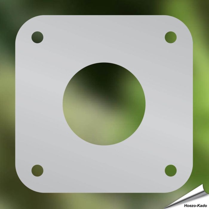 Sicherungsschild für Nistkästen aus rostfreiem Stahl ✔️ Verkleinert die Einflugöffnung auf 28mm ✔️ Schützt vor Spechten ✔️ Geeignet für Blaumeisen und andere kleine Vögel ✔️ Bestelle online bei Alles für Vögel