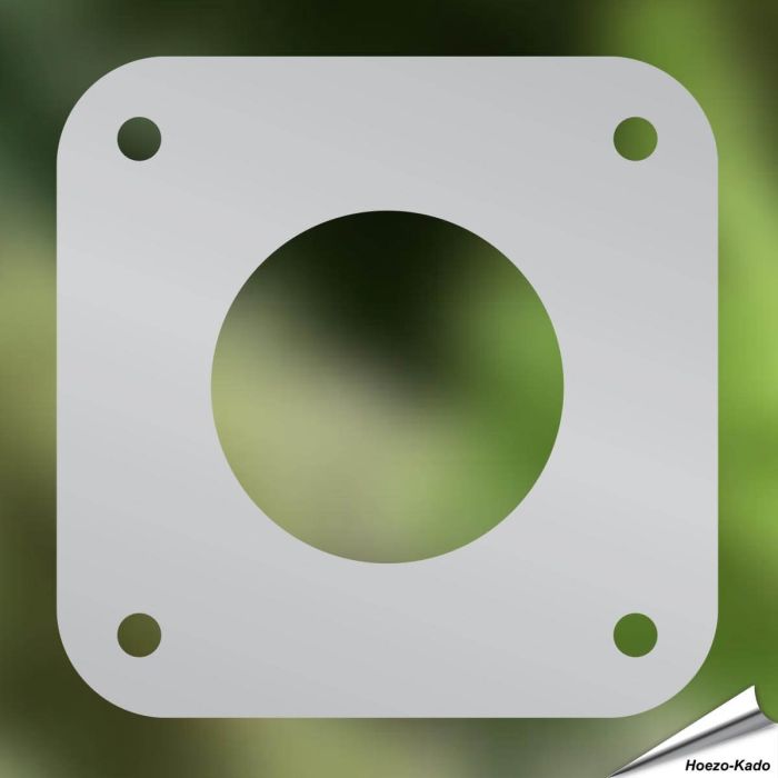 Sicherungsschild für Nistkästen aus rostfreiem Stahl ✔️ Verkleinert die Einflugöffnung auf 32mm ✔️ Schützt vor Spechten ✔️ Geeignet für Kohlmeisen, Kleiber, Feldsperlinge ✔️ Bestelle online bei Alles für Vögel