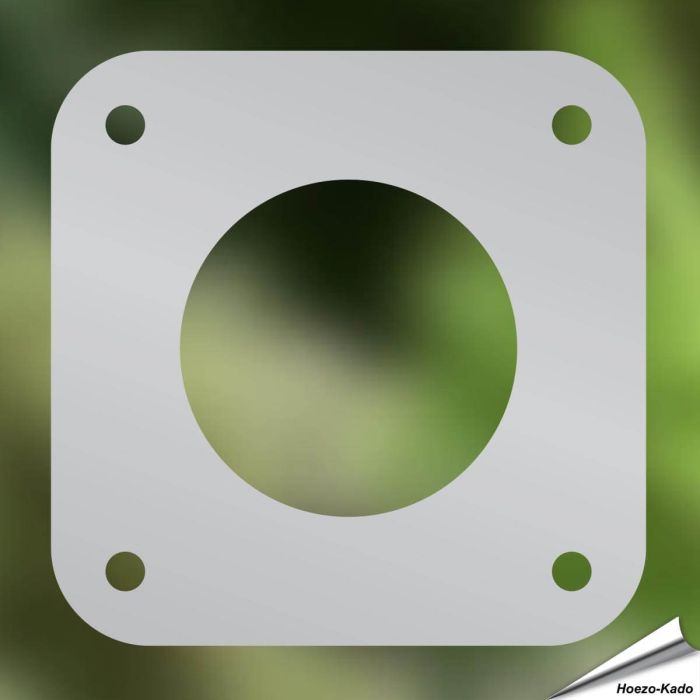 Sicherungsschild für Nistkästen aus rostfreiem Stahl ✔️ Verkleinert die Einflugöffnung auf 34mm ✔️ Schützt vor Spechten ✔️ Geeignet für Sperlinge und andere kleine Vögel ✔️ Bestelle online bei Alles für Vögel