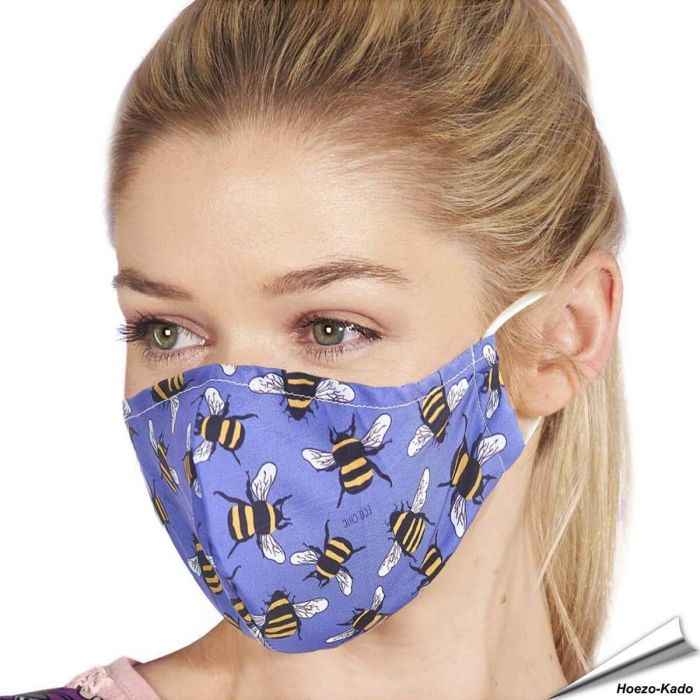Wiederverwendbarer Mundschutz - Bienenmotiv