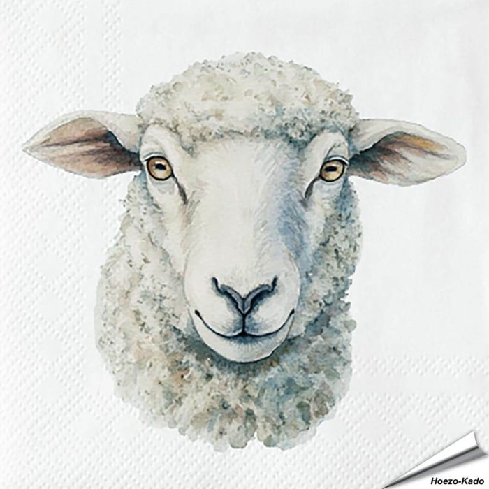 Hochwertige 3-lagige Servietten mit Schaf-Motiv ✔️ Bringe das Landleben auf den Tisch ✔️ FSC-zertifiziert, biologisch abbaubar ➤ Bestelle im Alles für Vögel Shop