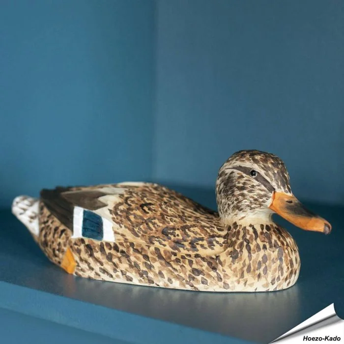 Stockente Weibchen | Handgeschnitzter Holzvogel - DecoBird