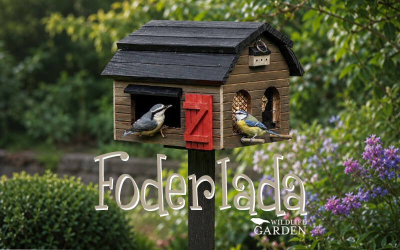Foderlada Futterhaus von Wildlife Garden - Perfekt f&uuml;r kleine Gartenv&ouml;gel